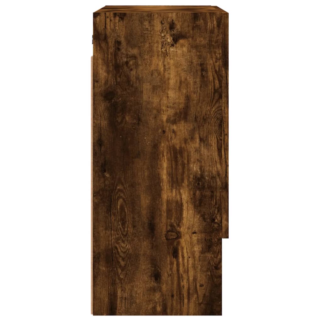 Armoire murale chêne fumé 60x31x70 cm matériau bois