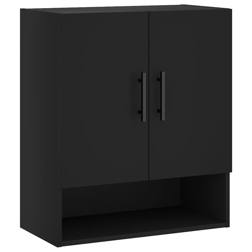 Wandschrank Schwarz 60x31x70 cm Holzwerkstoff