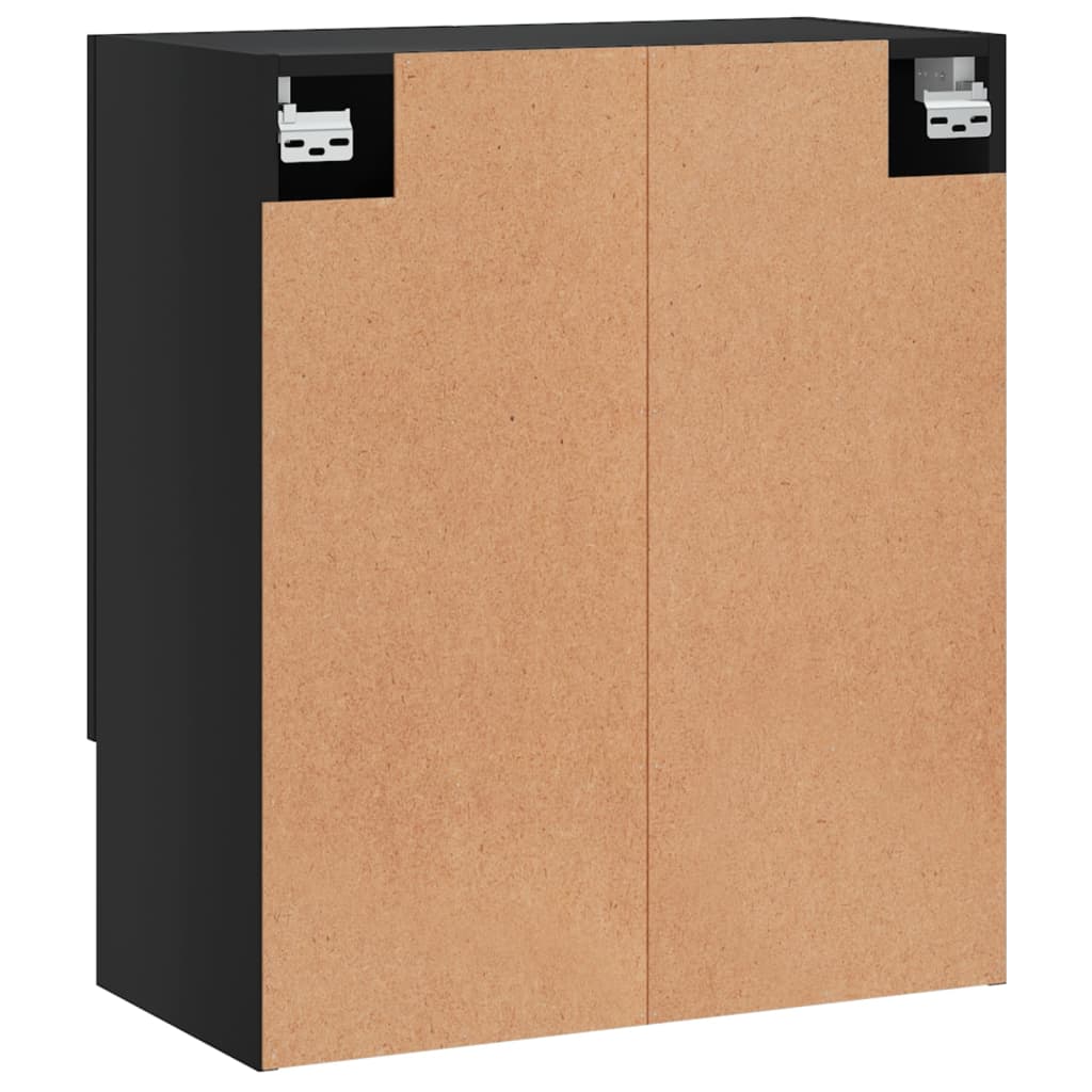 Wandschrank Schwarz 60x31x70 cm Holzwerkstoff