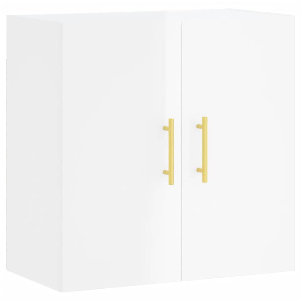 Armoire murale blanc brillant 60x31x60 cm en bois