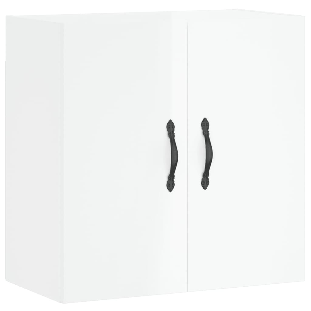 Armoire murale blanc brillant 60x31x60 cm en bois