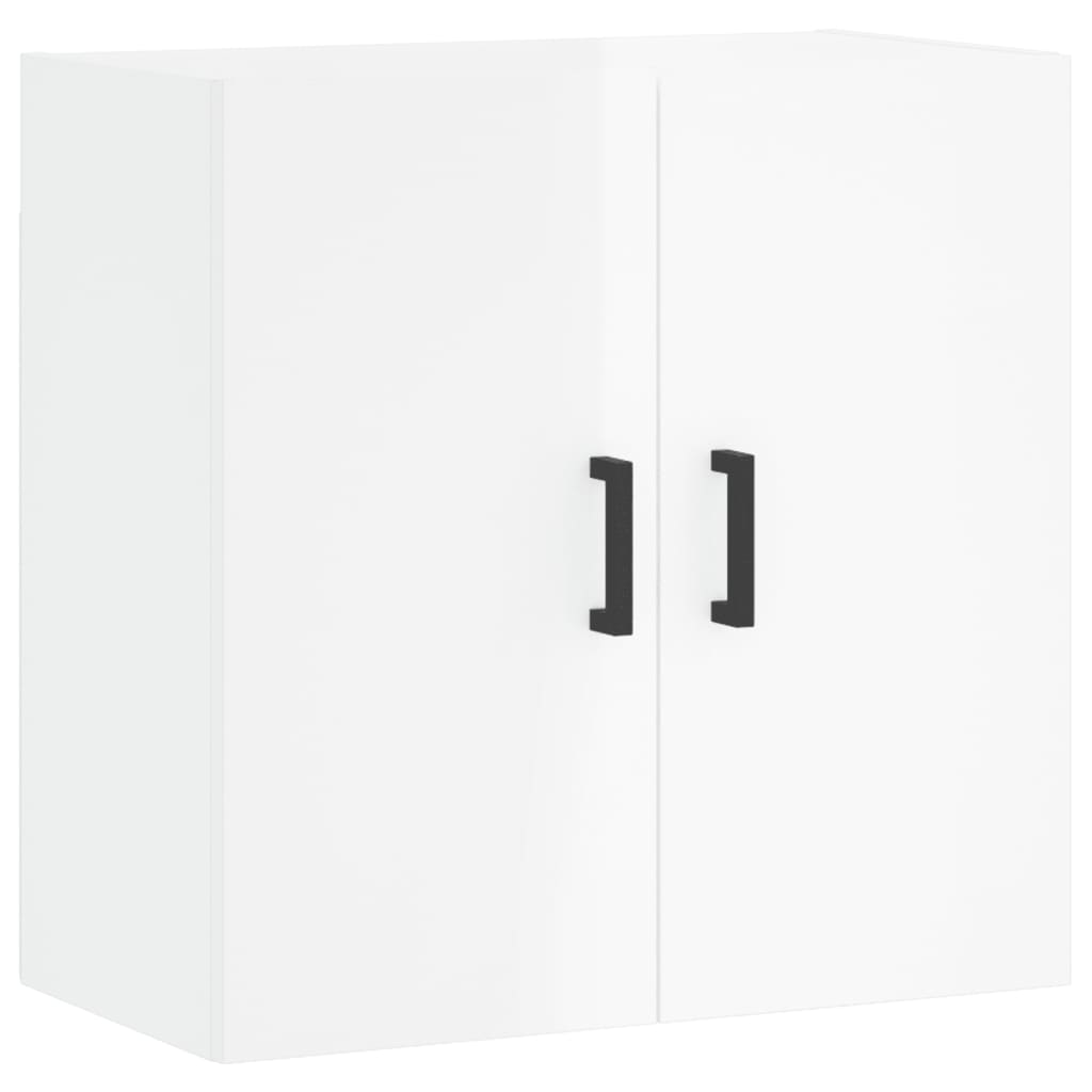 Armoire murale blanc brillant 60x31x60 cm en bois