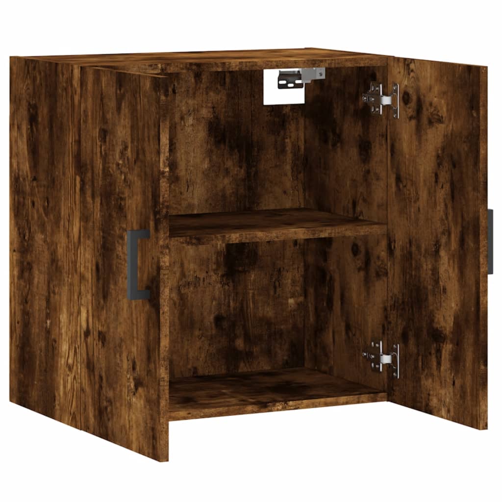 Armoire murale chêne fumé 60x31x60 cm matériau bois