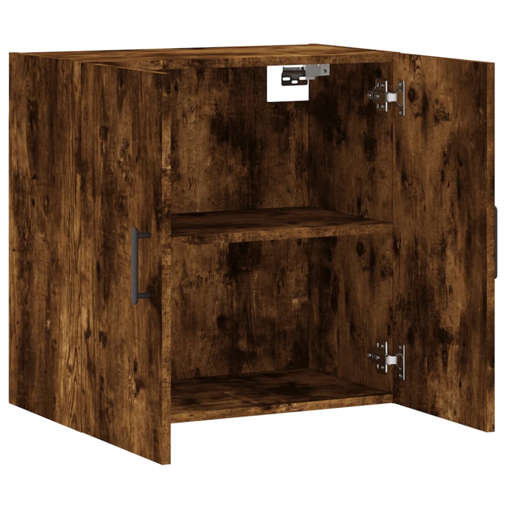 Armoire murale chêne fumé 60x31x60 cm matériau bois