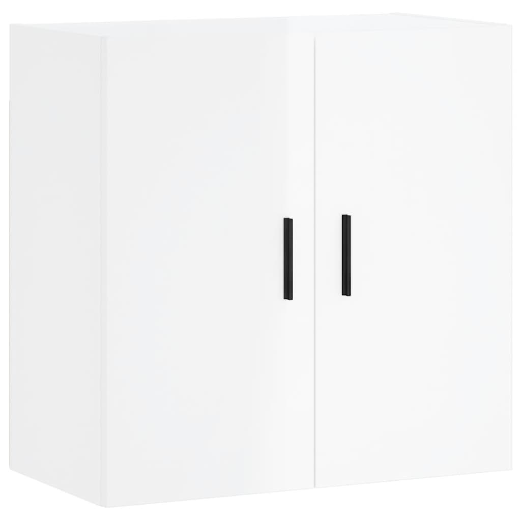 Armoire murale blanc brillant 60x31x60 cm en bois