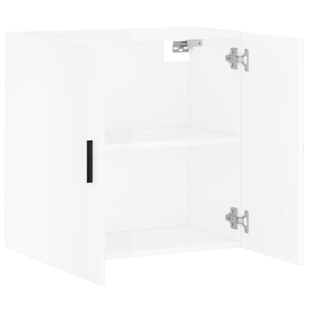 Armoire murale blanc brillant 60x31x60 cm en bois