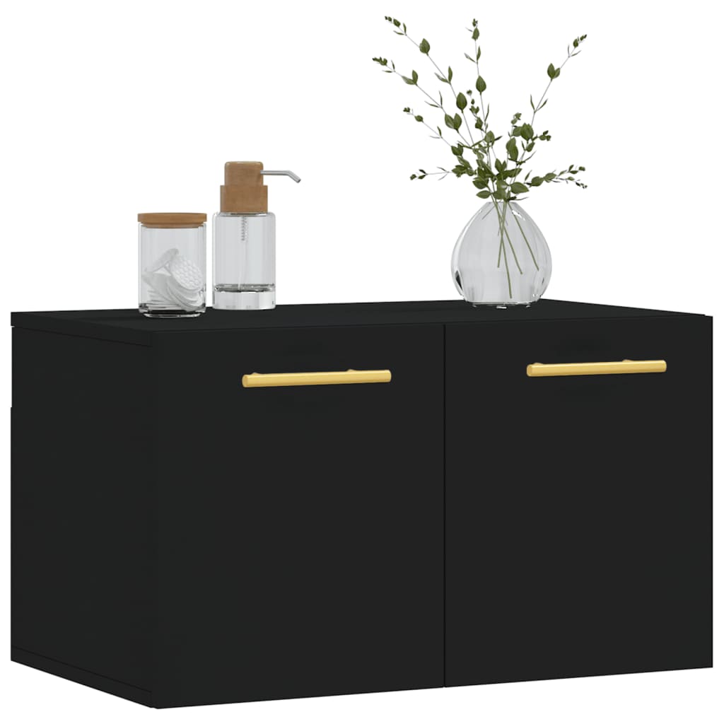 Wandschrank Schwarz 60x36,5x35 cm Holzwerkstoff