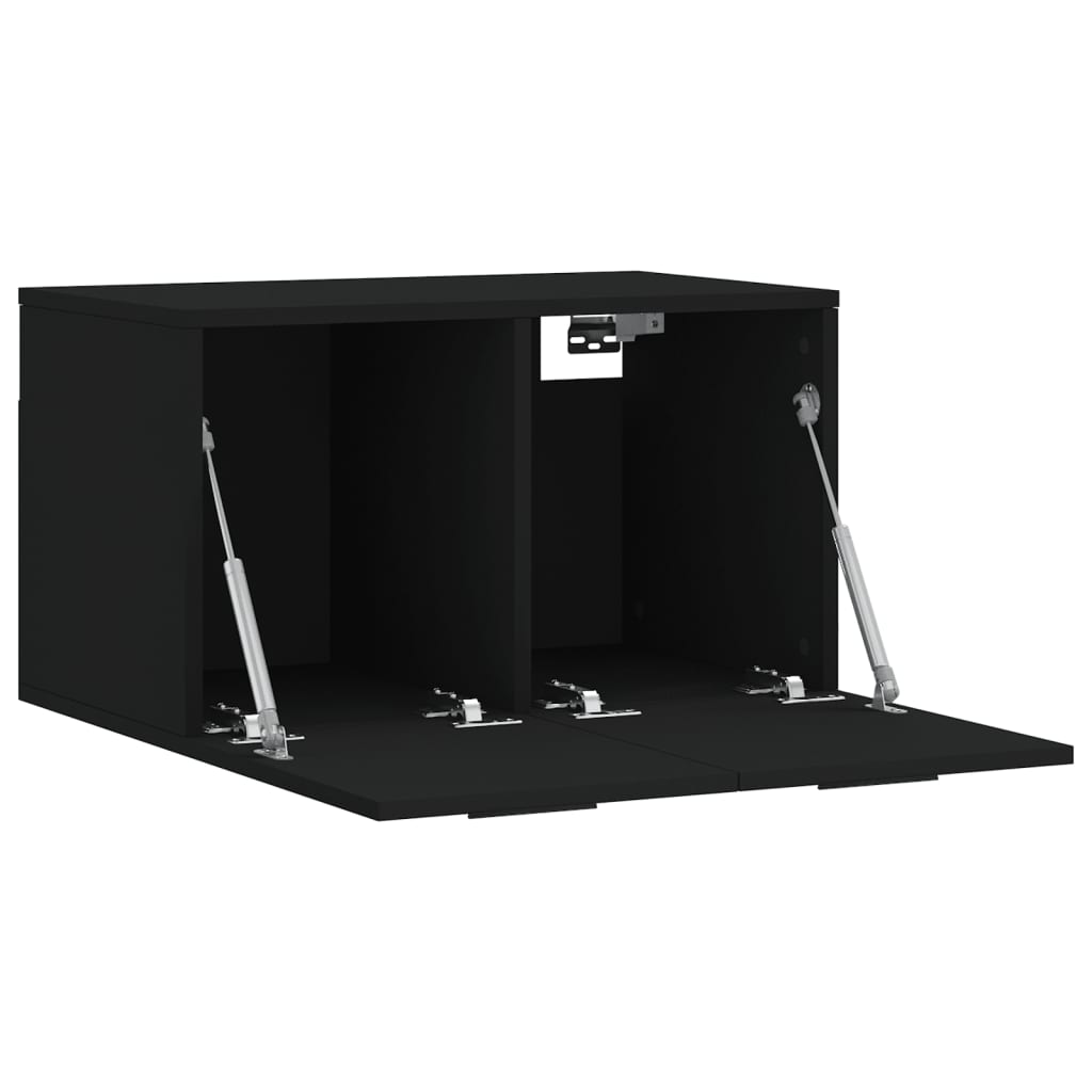 Wandschrank Schwarz 60x36,5x35 cm Holzwerkstoff