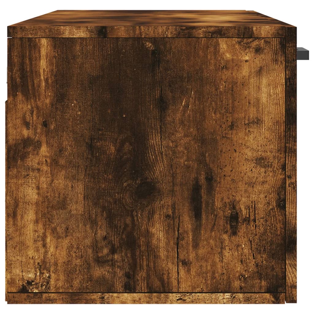 Armoire murale chêne fumé 100x36,5x35 cm matériau bois