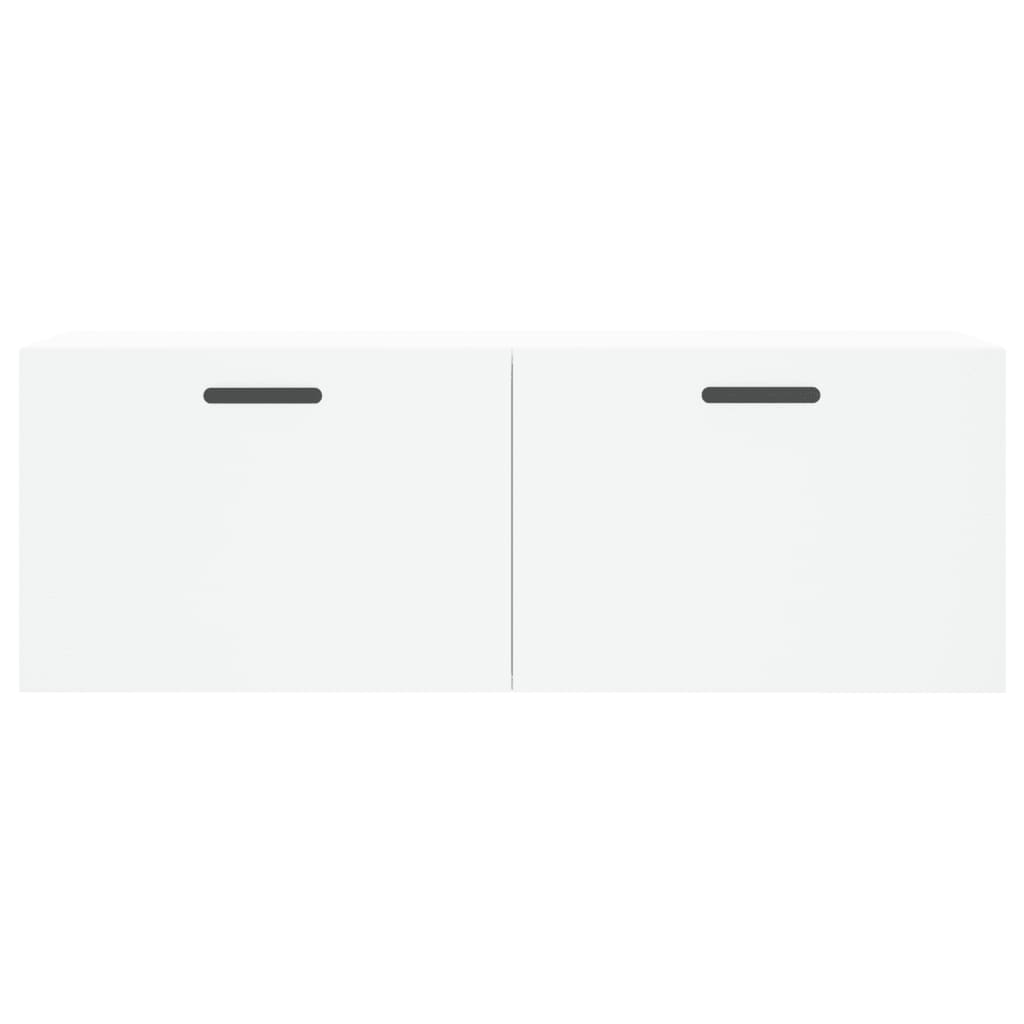 Élément mural blanc 100x36,5x35 cm matériau bois