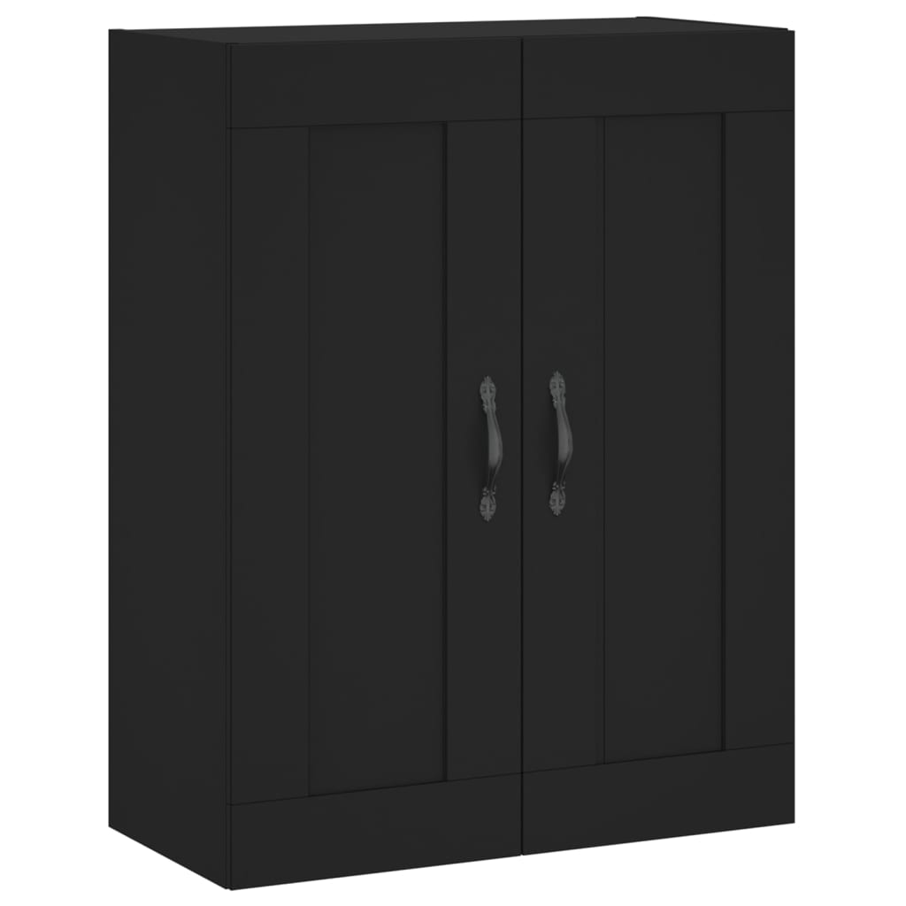 Armoire murale noire 69,5x34x90 cm en bois