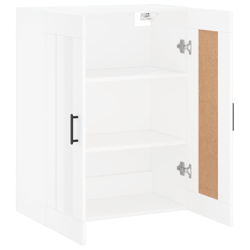 Armoire murale blanche 69,5x34x90 cm en bois