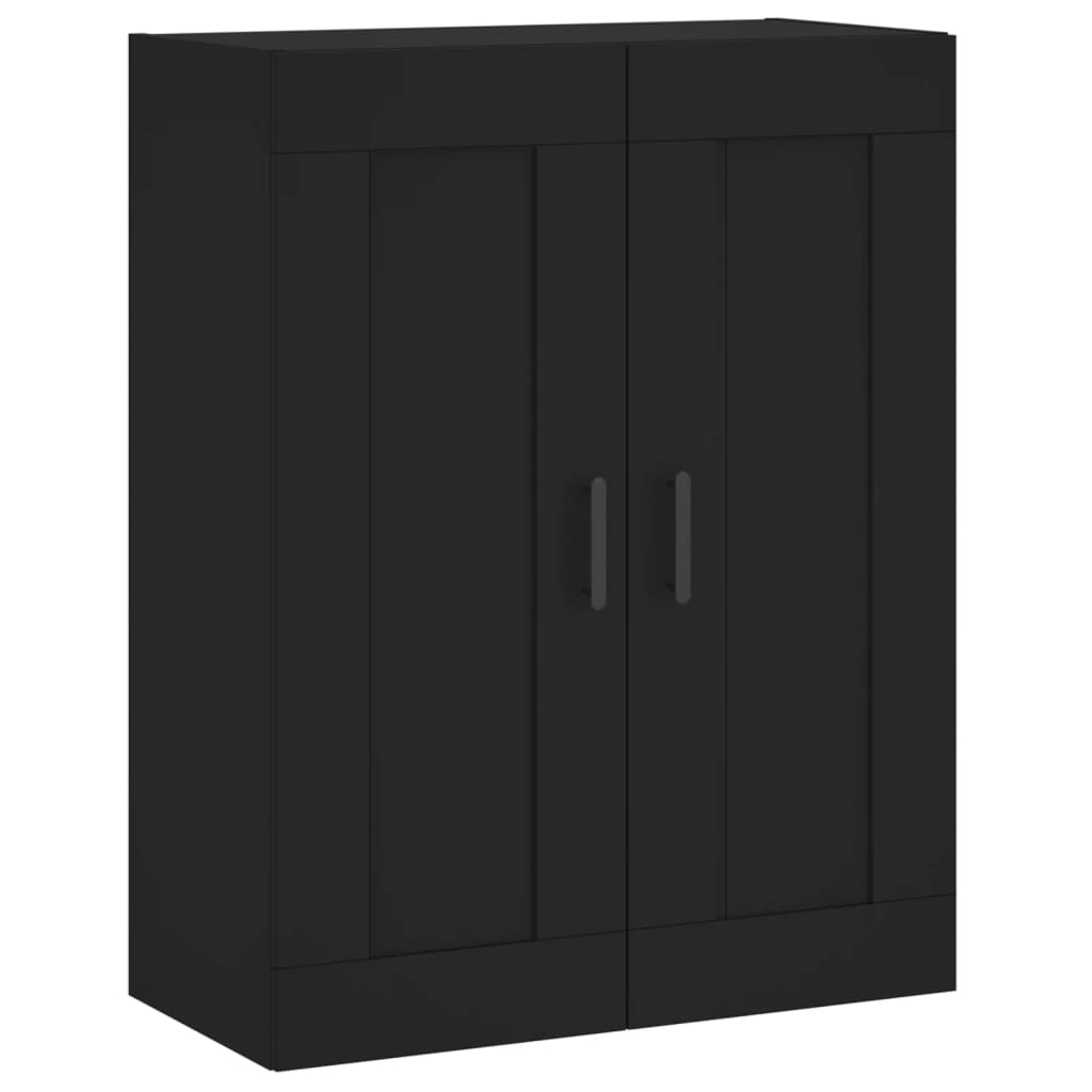 Armoire murale noire 69,5x34x90 cm en bois