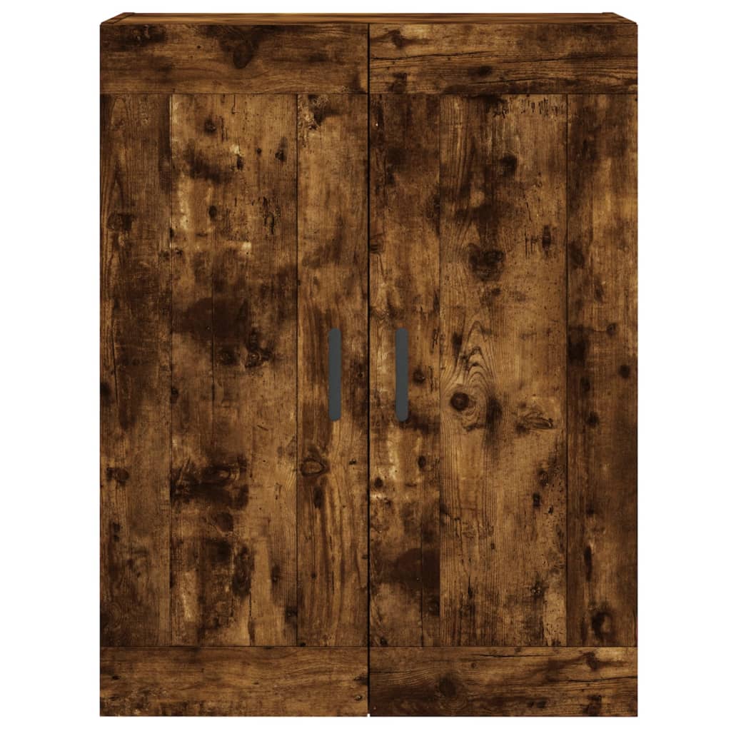 Armoire murale chêne fumé 69,5x34x90 cm matériau bois