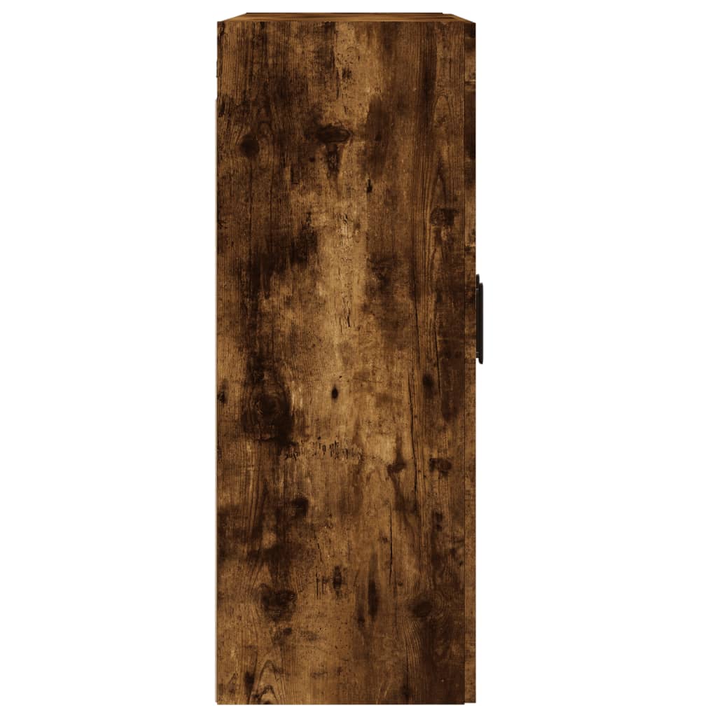 Armoire murale chêne fumé 69,5x34x90 cm matériau bois