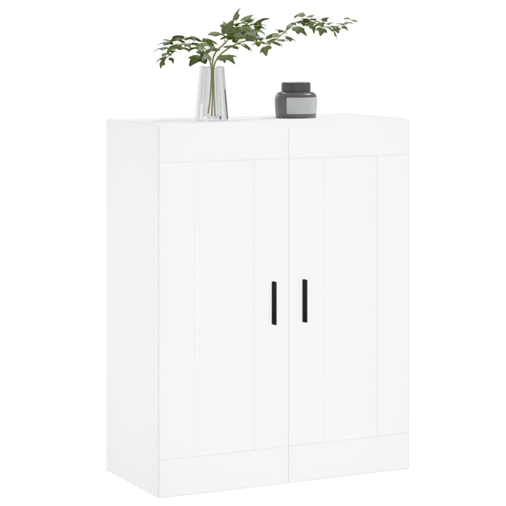 Armoire murale blanche 69,5x34x90 cm en bois