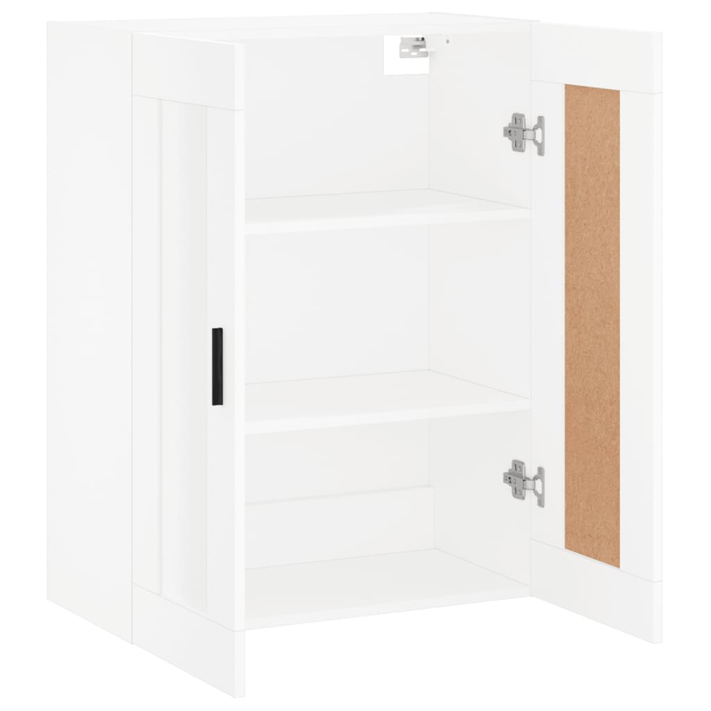 Armoire murale blanche 69,5x34x90 cm en bois