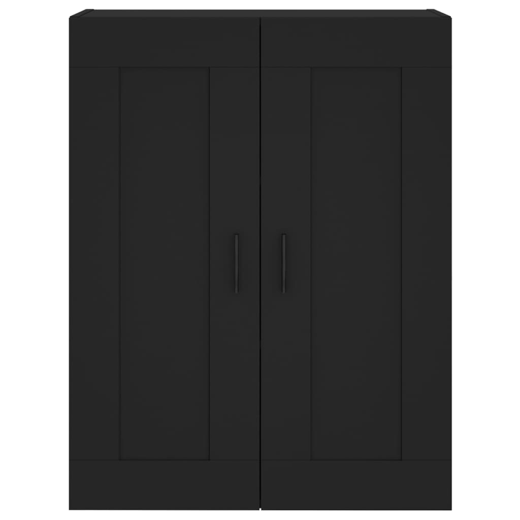 Armoire murale noire 69,5x34x90 cm en bois