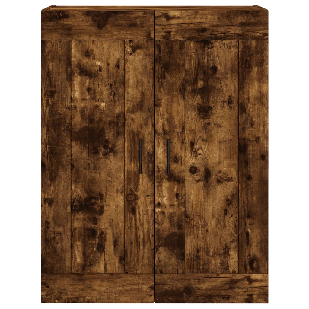 Armoire murale chêne fumé 69,5x34x90 cm matériau bois