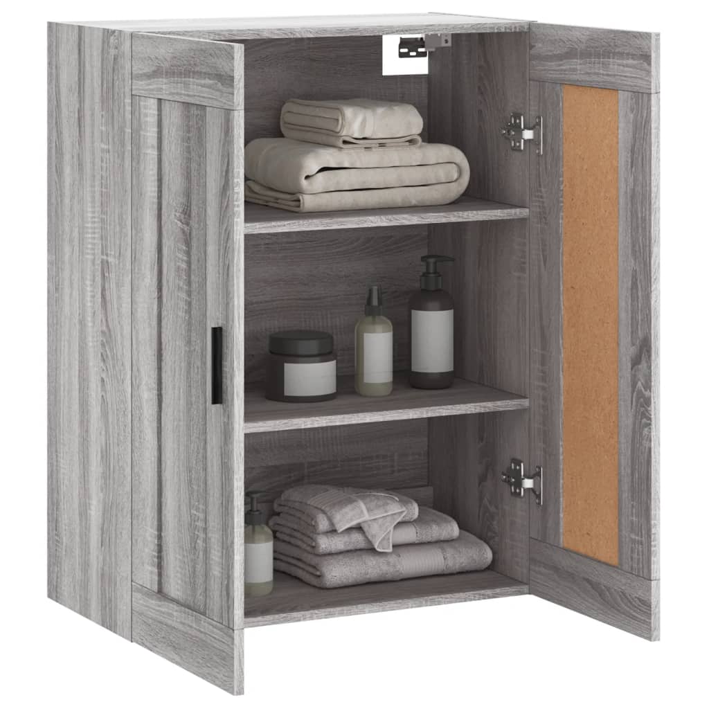 Armoire murale Sonoma grise 69,5x34x90 cm en bois