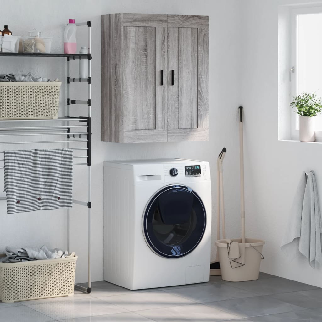 Armoire murale Sonoma grise 69,5x34x90 cm en bois