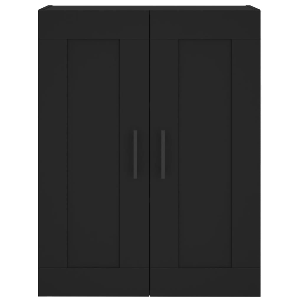 Armoire murale noire 69,5x34x90 cm en bois