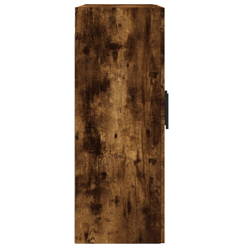 Armoire murale chêne fumé 69,5x34x90 cm matériau bois