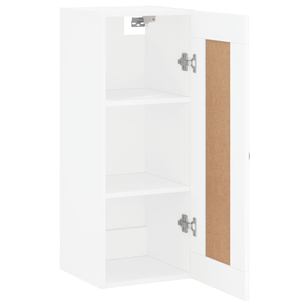 Armoire murale blanche 34,5x34x90 cm en bois