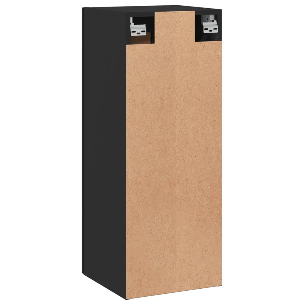 Wandschrank Schwarz 34,5x34x90 cm Holzwerkstoff