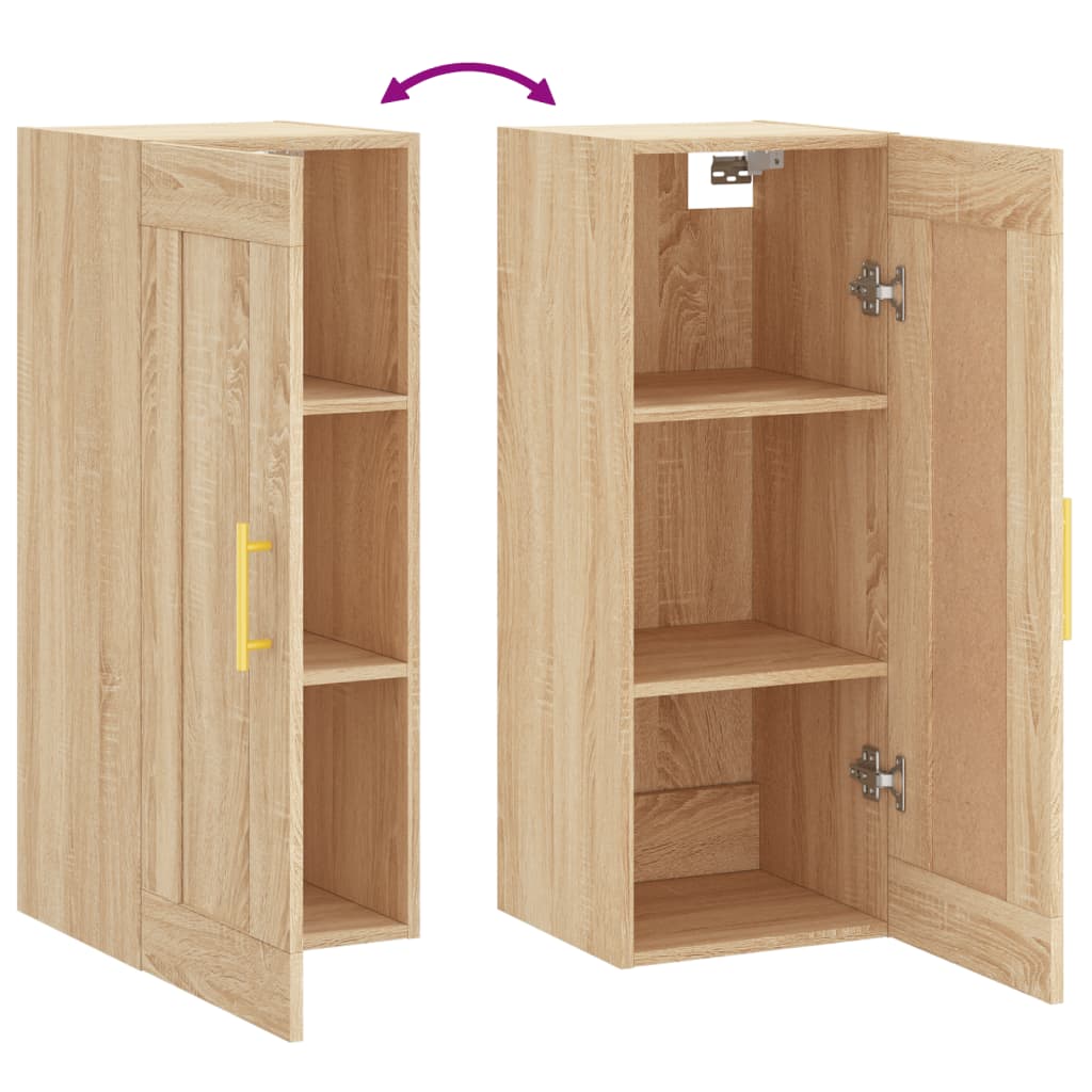 Wandschrank Sonoma-Eiche 34,5x34x90 cm Holzwerkstoff