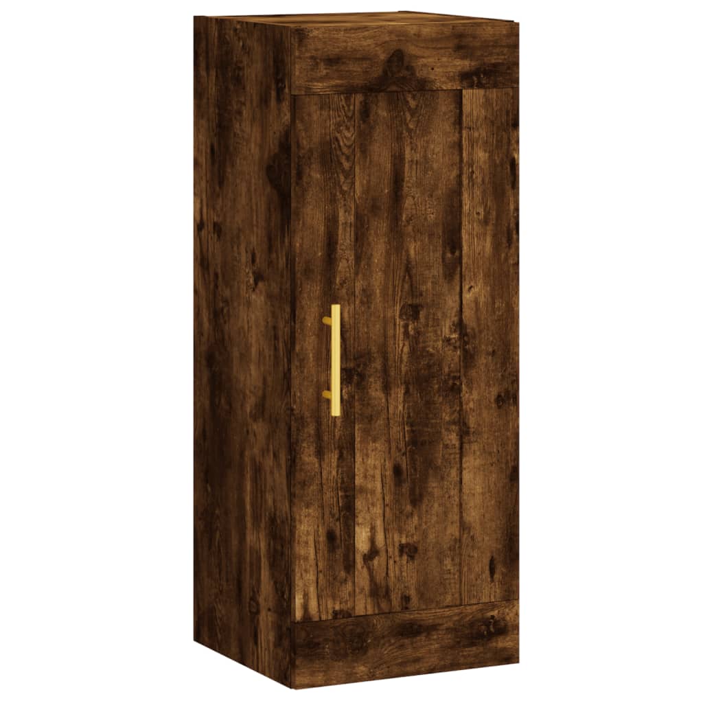 Armoire murale chêne fumé 34,5x34x90 cm matériau bois