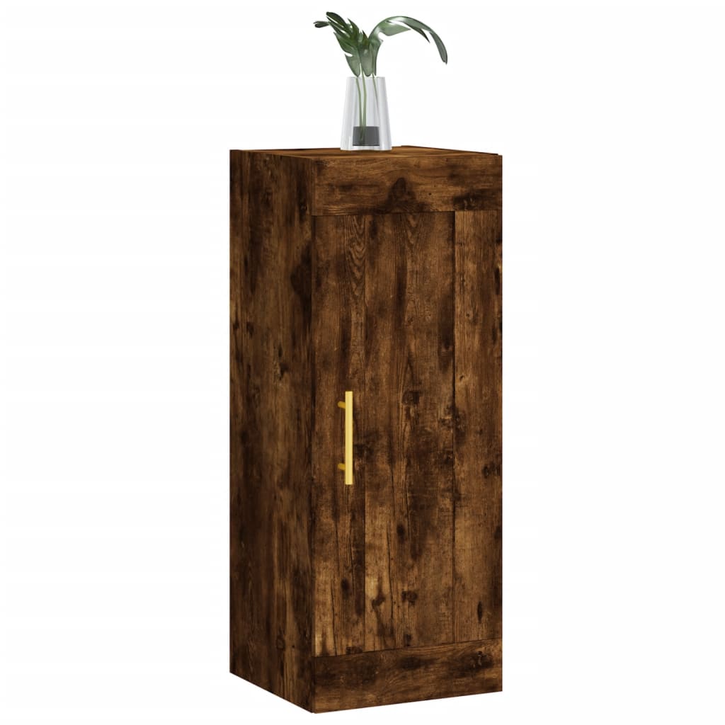 Armoire murale chêne fumé 34,5x34x90 cm matériau bois