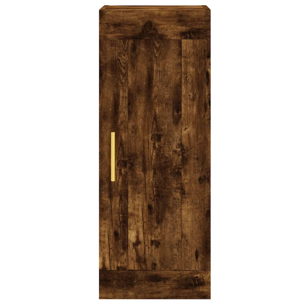 Armoire murale chêne fumé 34,5x34x90 cm matériau bois