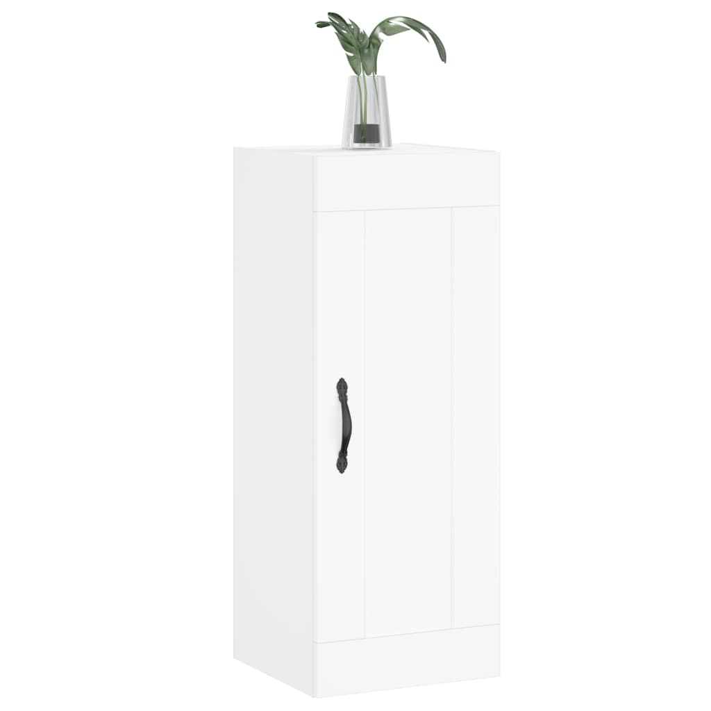 Armoire murale blanche 34,5x34x90 cm en bois