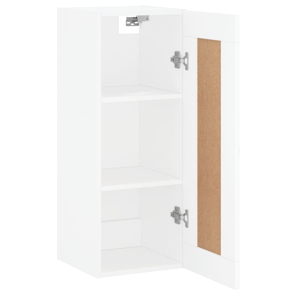 Armoire murale blanche 34,5x34x90 cm en bois