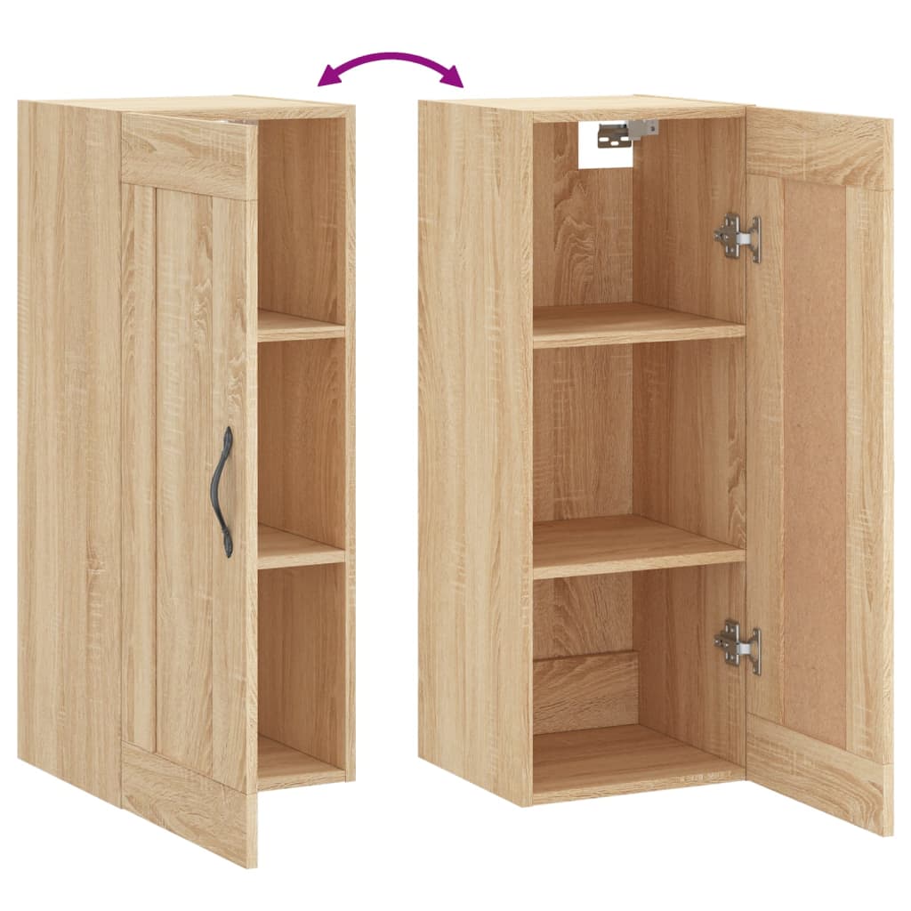 Wandschrank Sonoma-Eiche 34,5x34x90 cm Holzwerkstoff