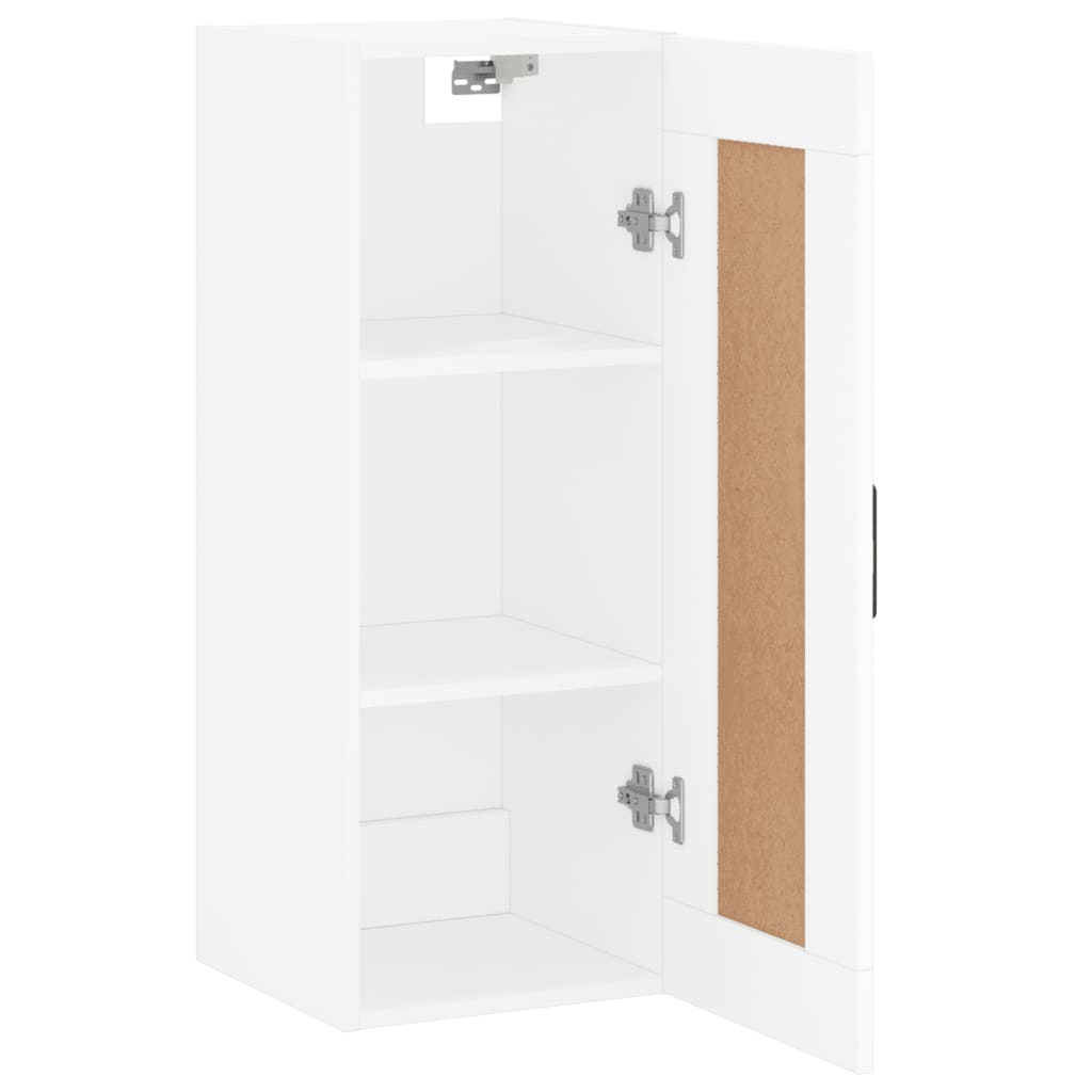 Armoire murale blanche 34,5x34x90 cm en bois