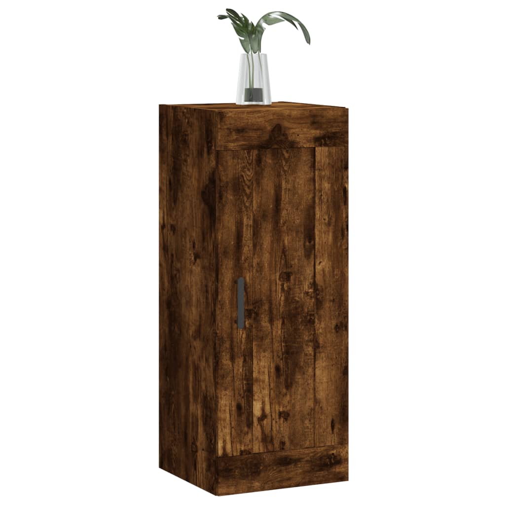 Armoire murale chêne fumé 34,5x34x90 cm matériau bois