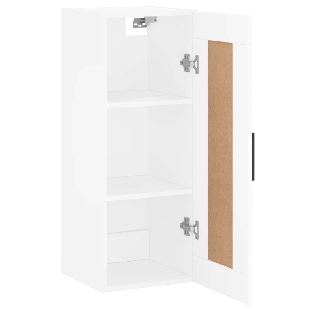 Armoire murale blanche 34,5x34x90 cm en bois