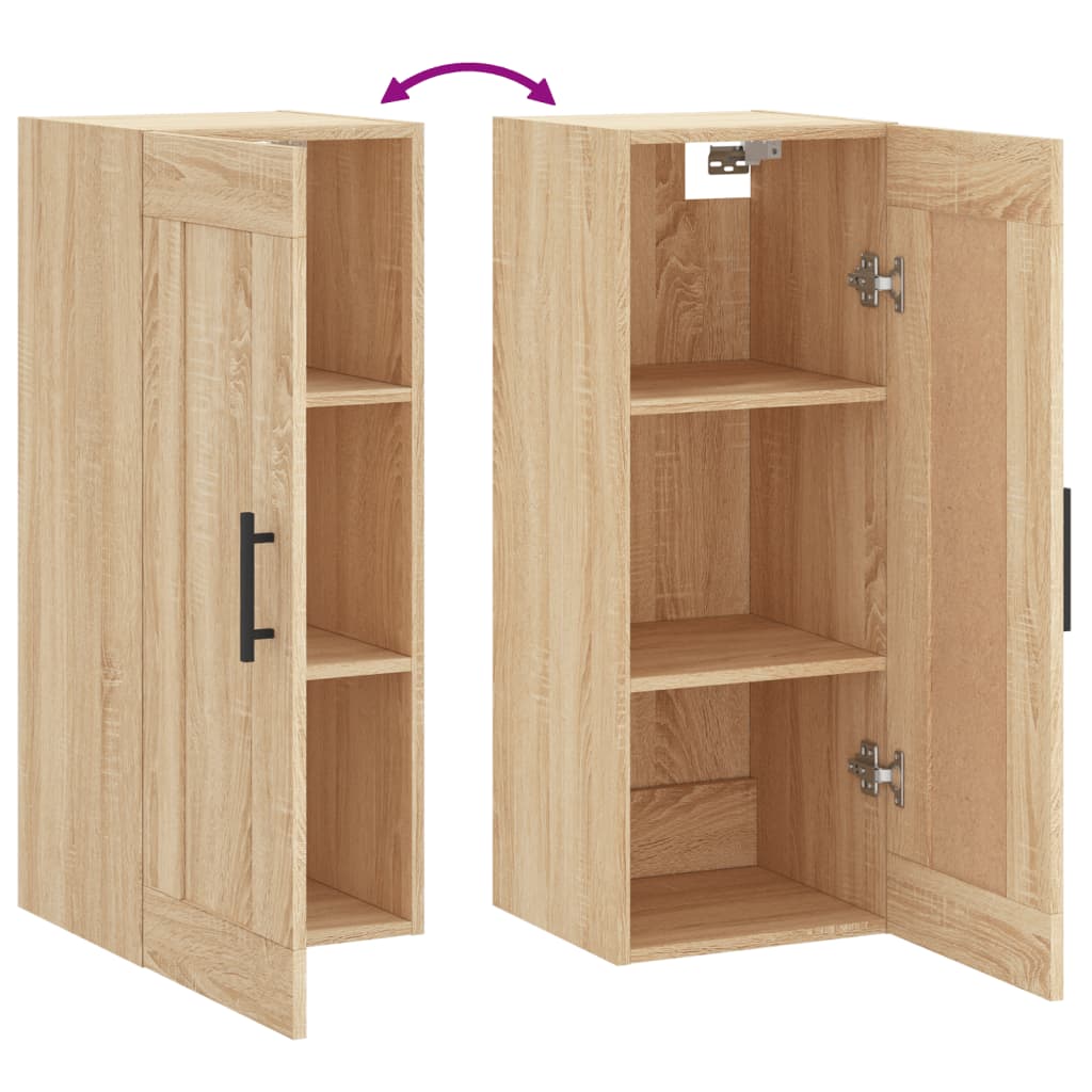 Wandschrank Sonoma-Eiche 34,5x34x90 cm Holzwerkstoff