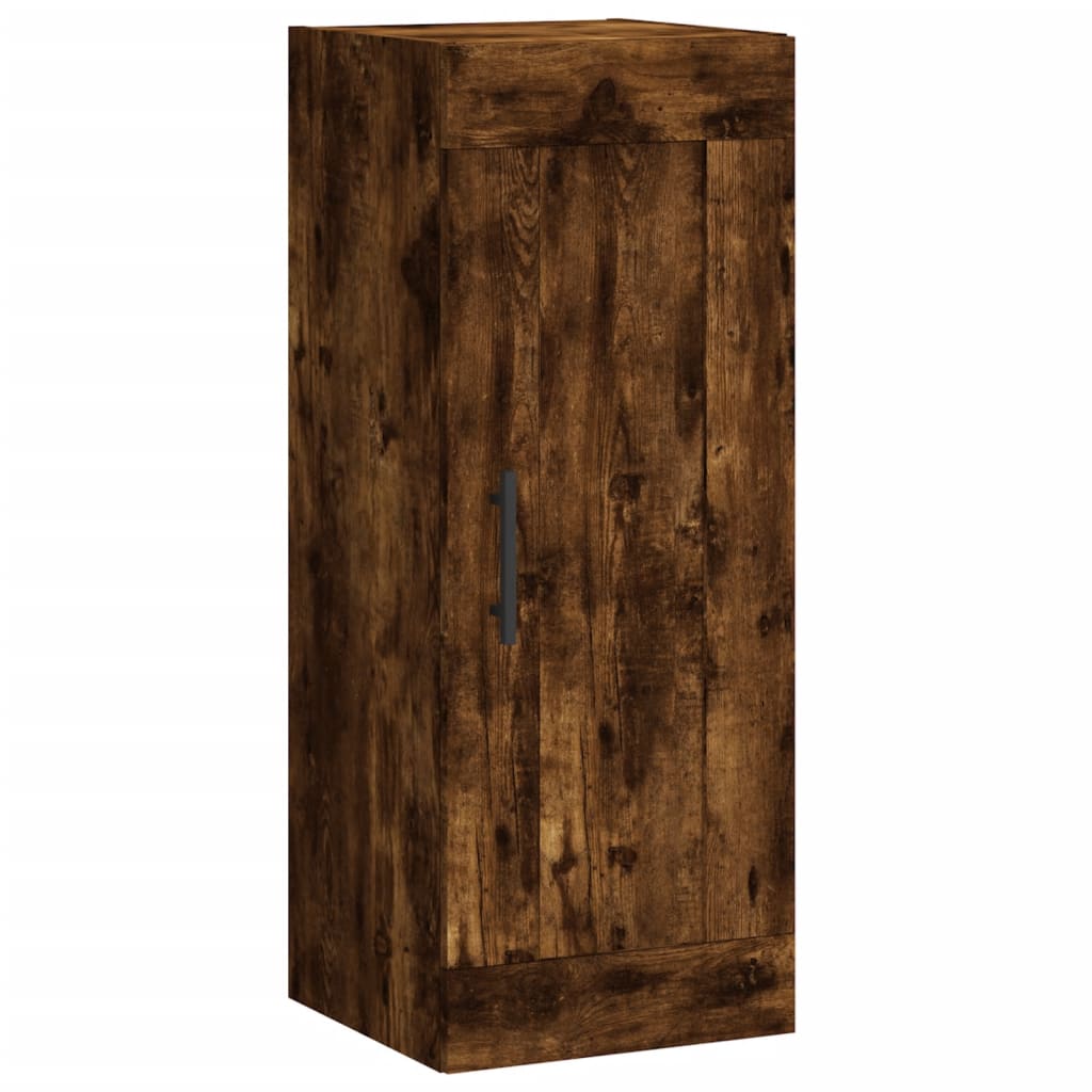 Armoire murale chêne fumé 34,5x34x90 cm matériau bois