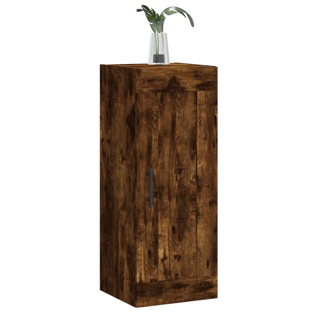 Armoire murale chêne fumé 34,5x34x90 cm matériau bois