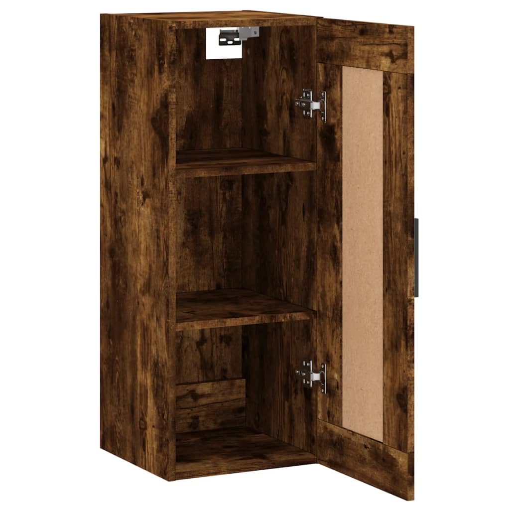 Armoire murale chêne fumé 34,5x34x90 cm matériau bois