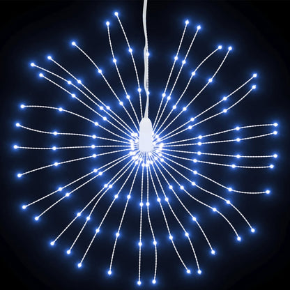 Weihnachtsbeleuchtungen Feuerwerk 2 Stk. 140 LEDs Kaltweiß 17cm