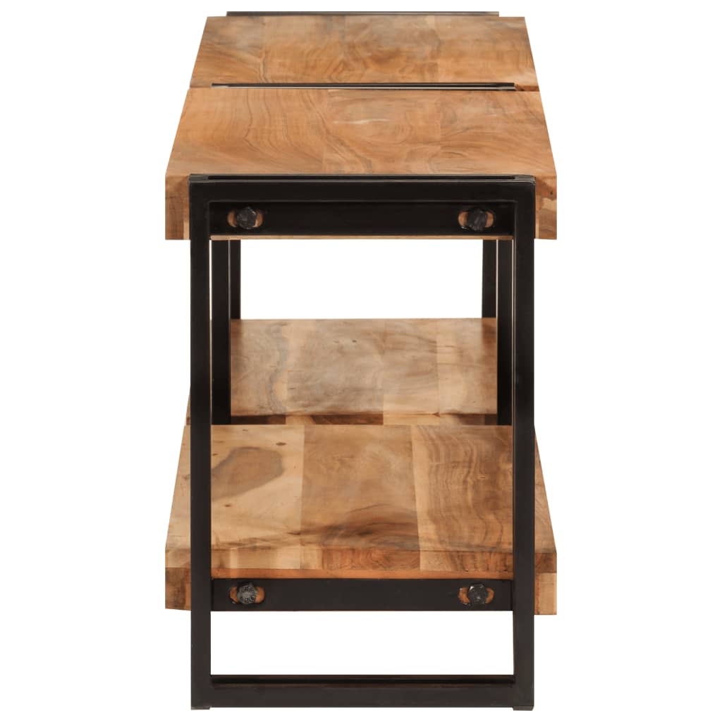 Meuble TV 140x30x40 cm en bois d'acacia massif