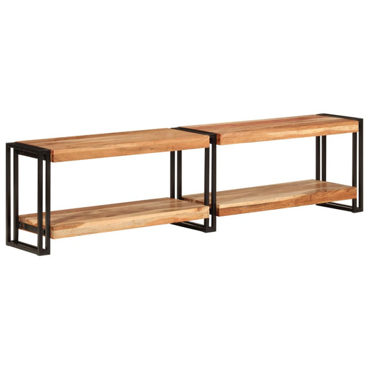 Meuble TV 160x30x40 cm en bois d'acacia massif