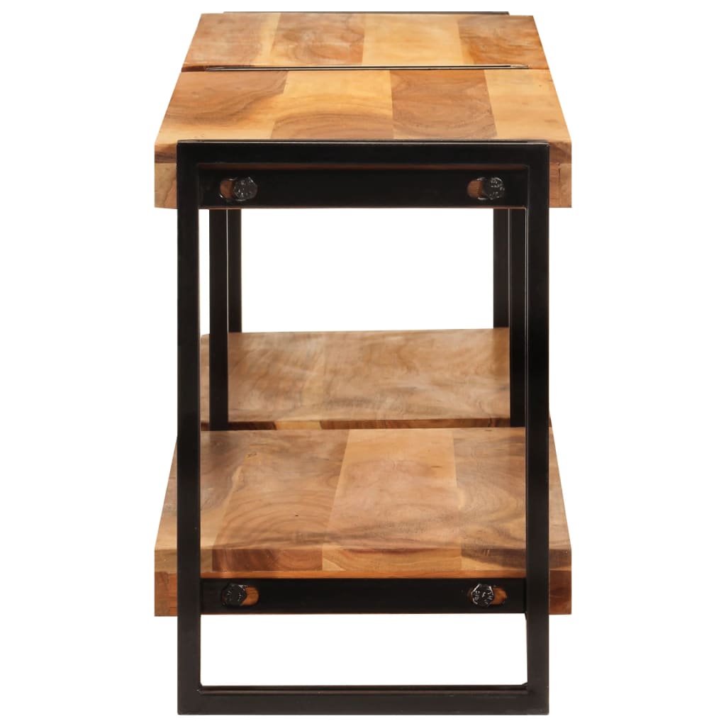 Meuble TV 160x30x40 cm en bois d'acacia massif