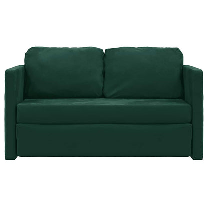 Bodensofa mit Schlaffunktion Dunkelgrün 122x204x55 cm Samt