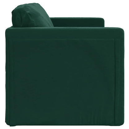 Bodensofa mit Schlaffunktion Dunkelgrün 122x204x55 cm Samt