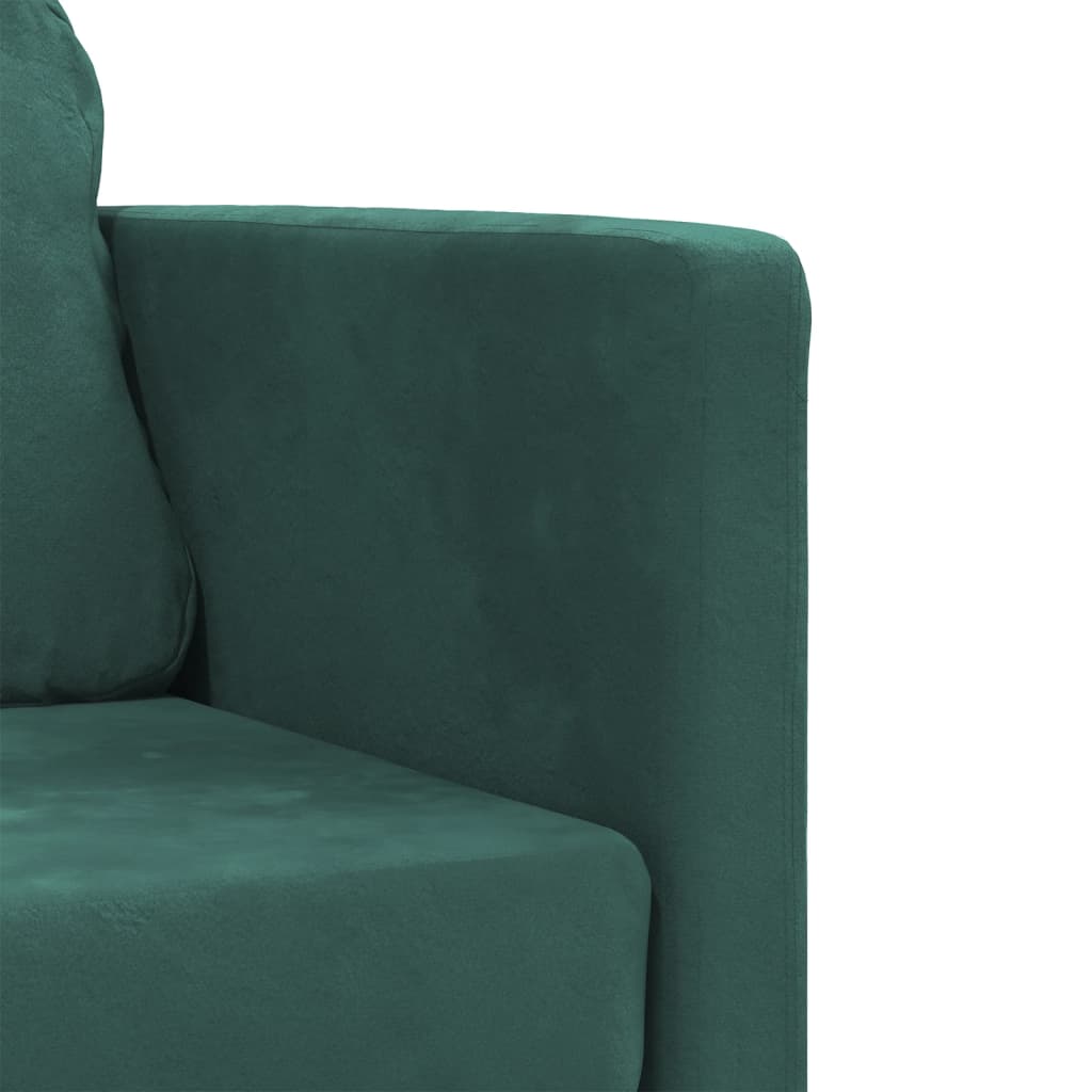 Canapé de sol avec fonction couchage vert foncé 122x204x55 cm velours